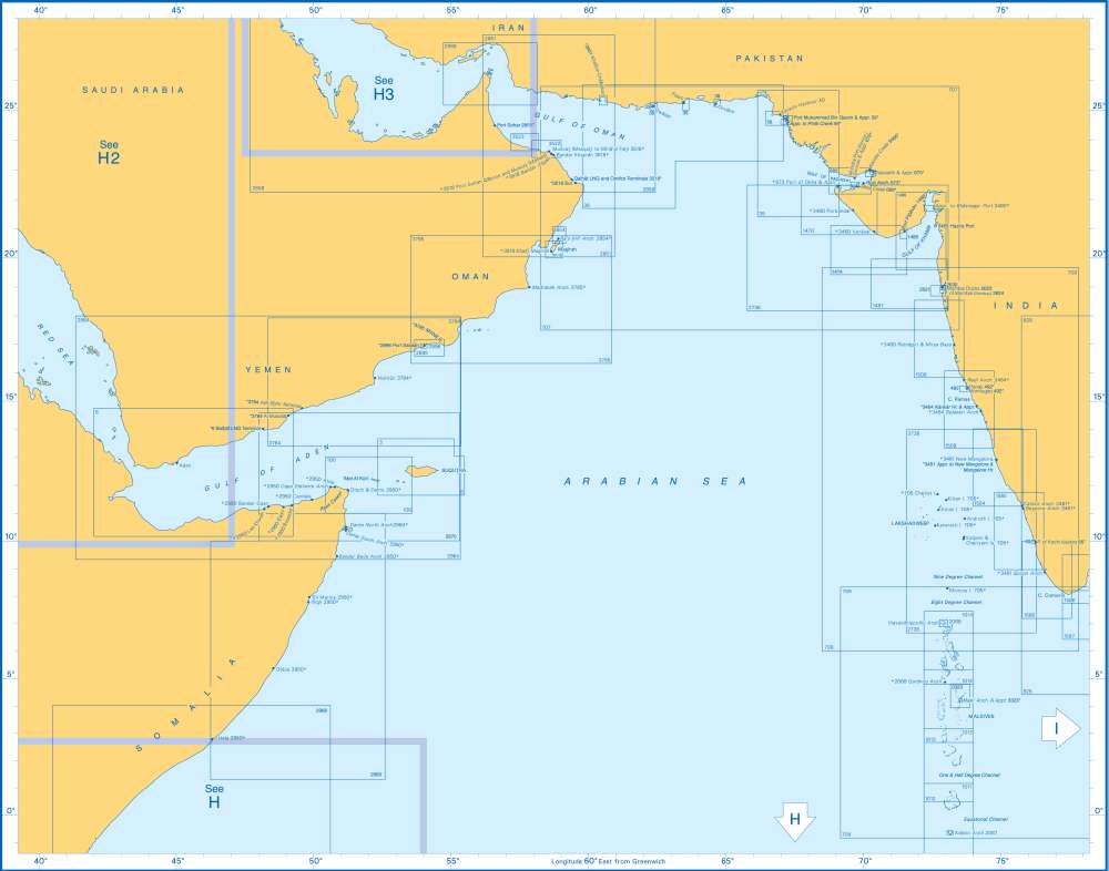 Admiralty Charts Arabian Sea H