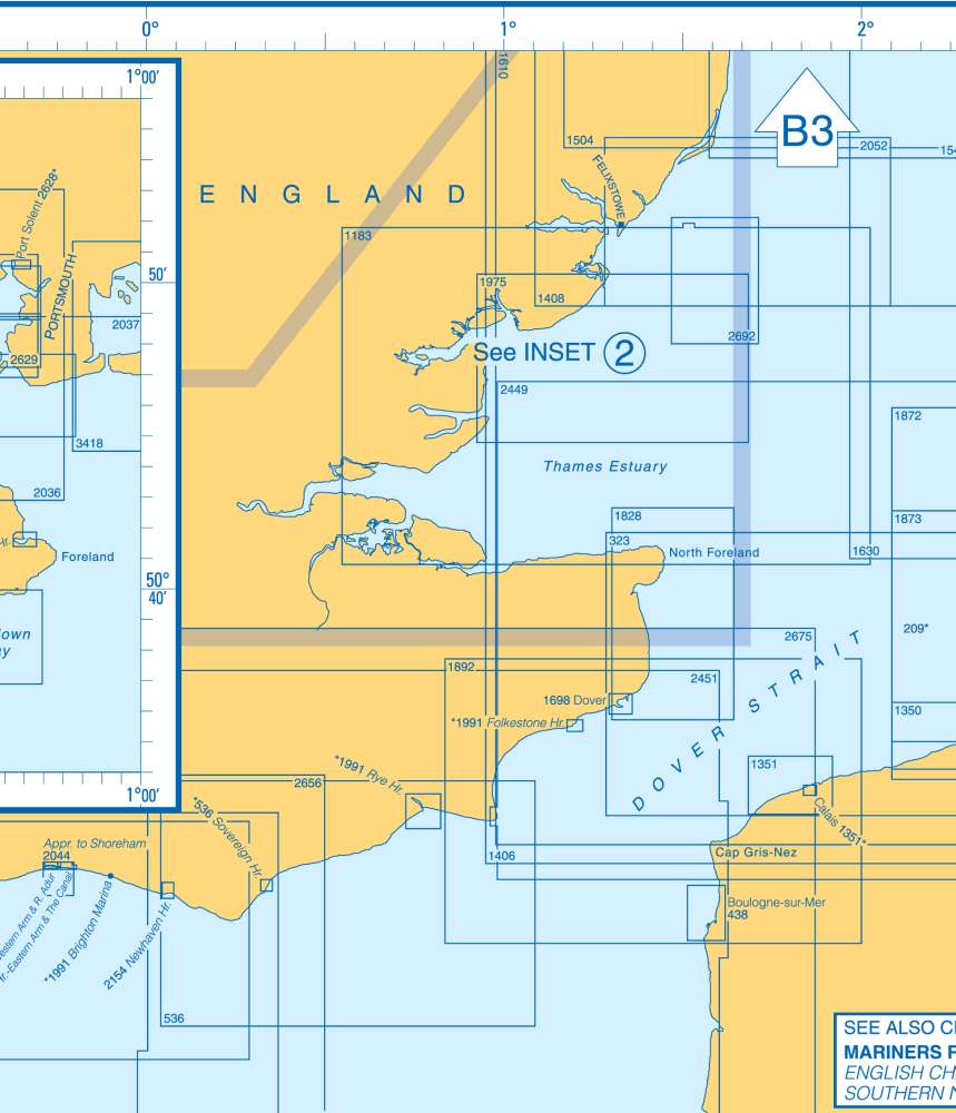 Admiralty Charts English Channel (east) And North Sea (south) B2 29