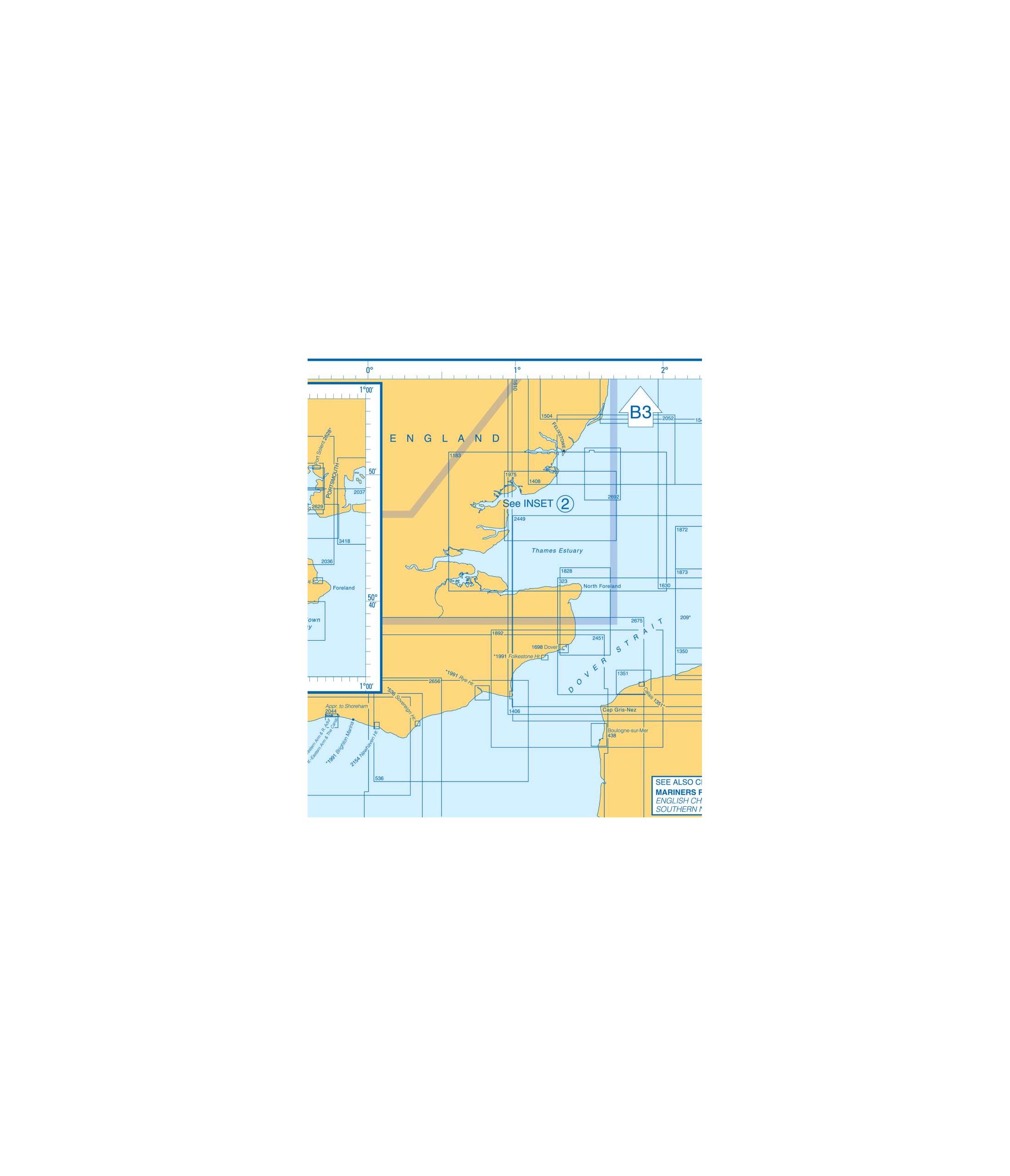 Admiralty Charts English Channel (east) And North Sea (south) B2 29 ...