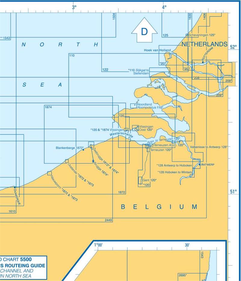 Admiralty Charts English Channel (east) And North Sea (south) B2 29-5