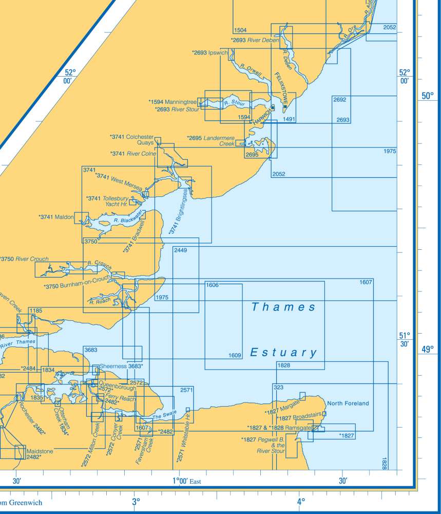 Admiralty Charts English Channel (east) And North Sea (south) B2 29