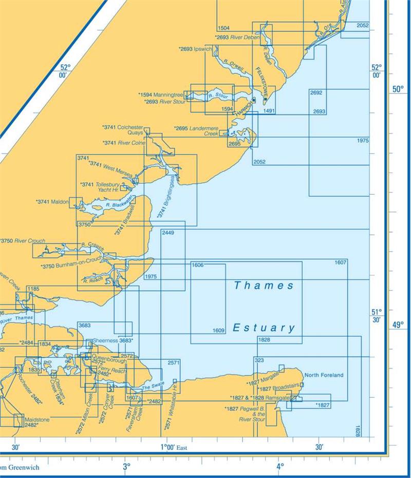 Admiralty Charts English Channel (east) And North Sea (south) B2 29 ...