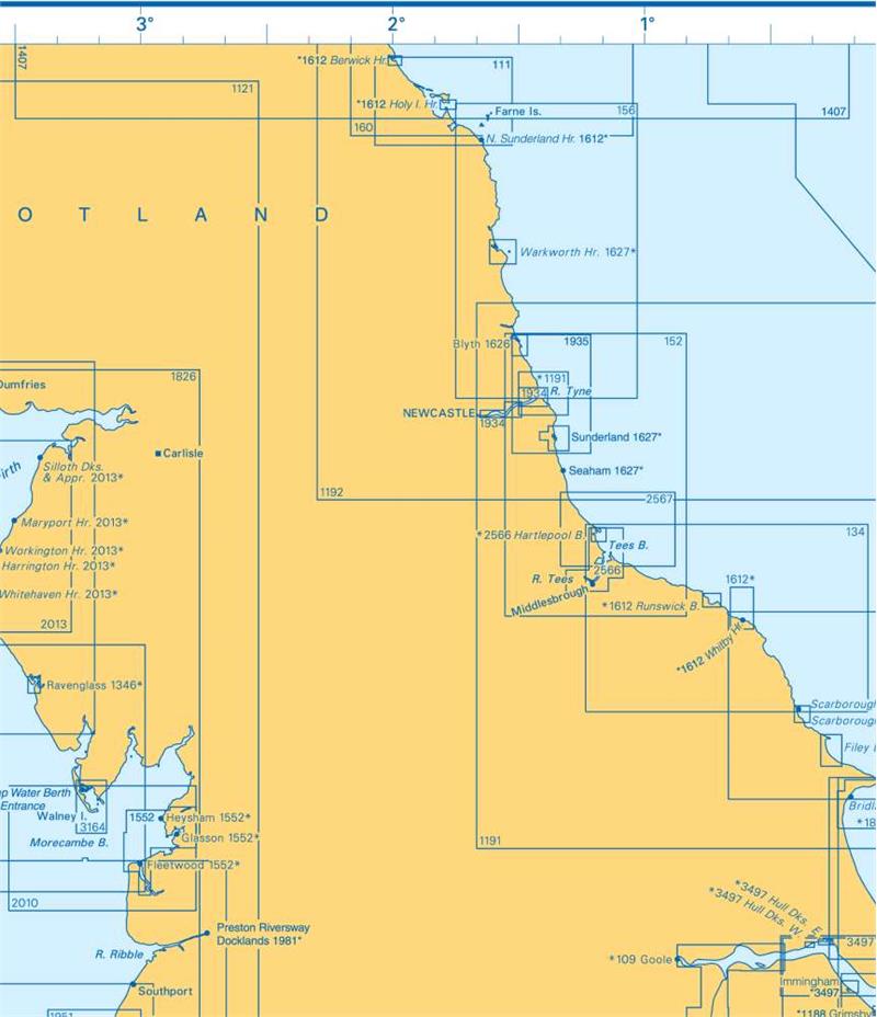 Admiralty Charts - Irish Sea and East England B3 33 OutdoorGB