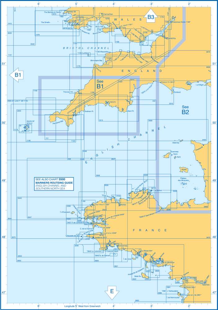 Admiralty Charts - South-West England and Brittany B 19
