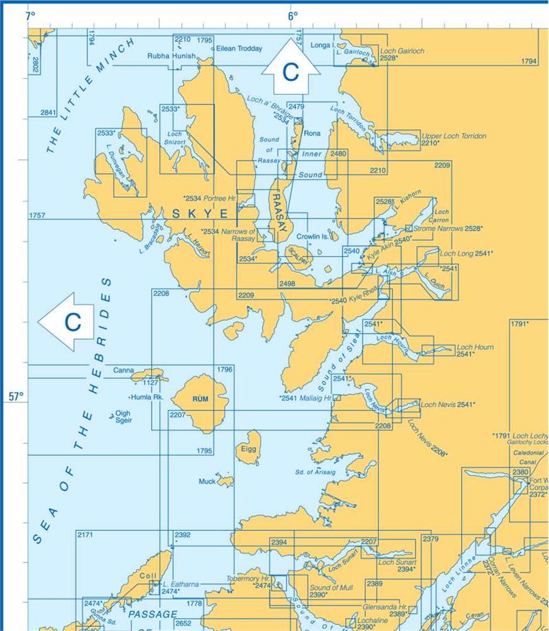 Admiralty Charts - Scotland - Firth of Clyde to Skye - Orkney ...