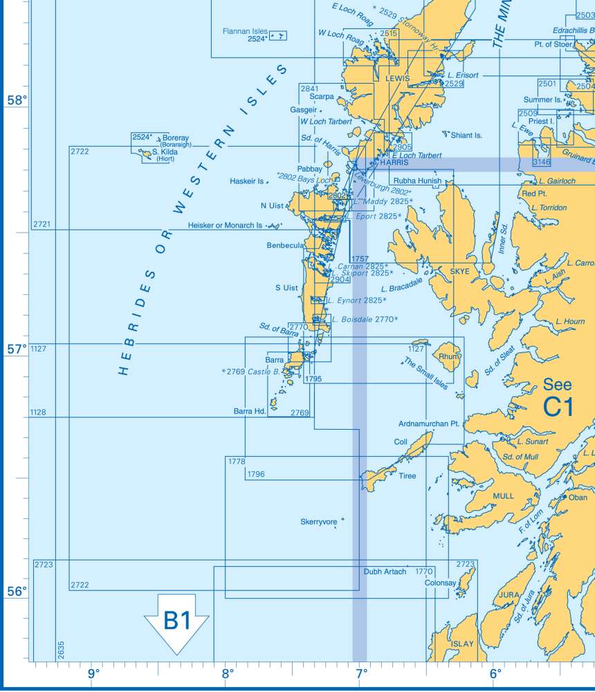 Admiralty Charts - Scotland and Adjacent Islands C 37