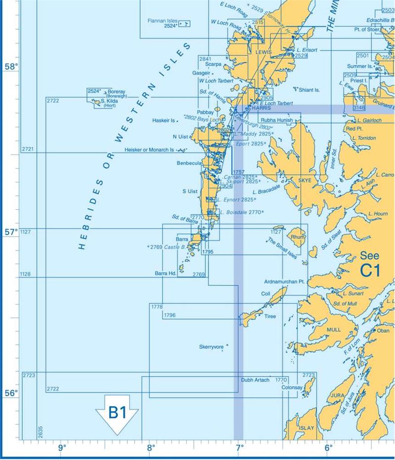 Admiralty Charts - Scotland and Adjacent Islands C 37 OutdoorGB