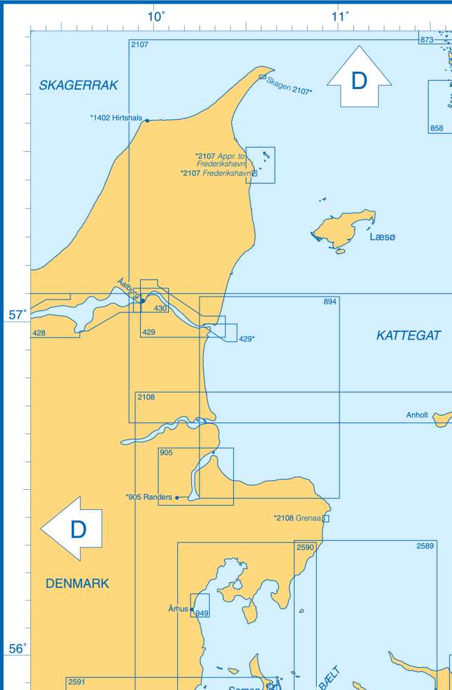 Admiralty Charts - Kattegat and Baltic Entrances D1 47