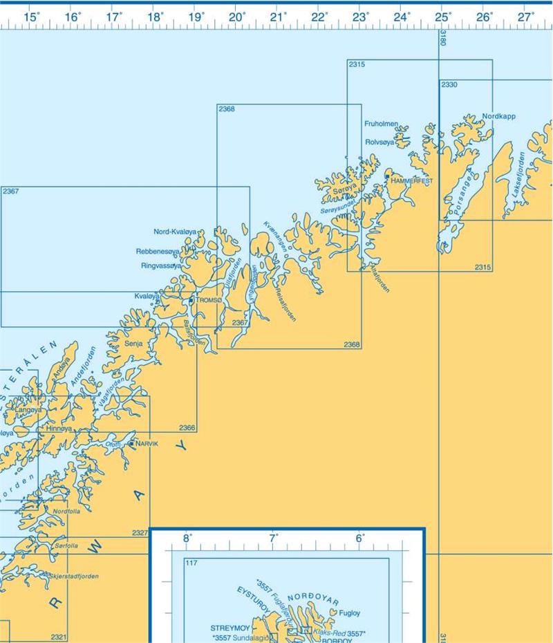 Admiralty Charts Norway - North-West Russia - Iceland and Faeroes D3 51 ...