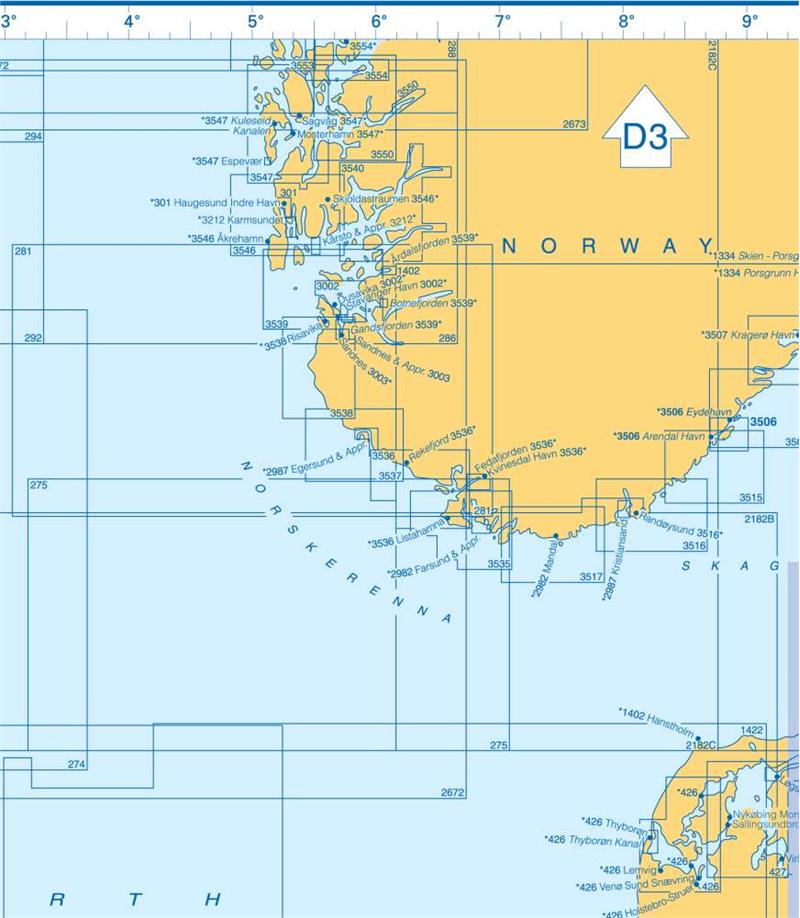 Admiralty Charts - North Sea - Skagerrak and Kattegat D 45 OutdoorGB