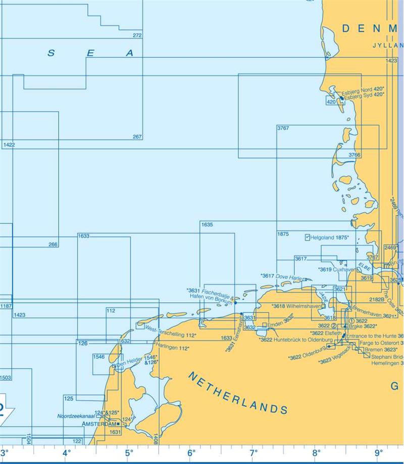 Admiralty Charts - North Sea - Skagerrak and Kattegat D 45 OutdoorGB