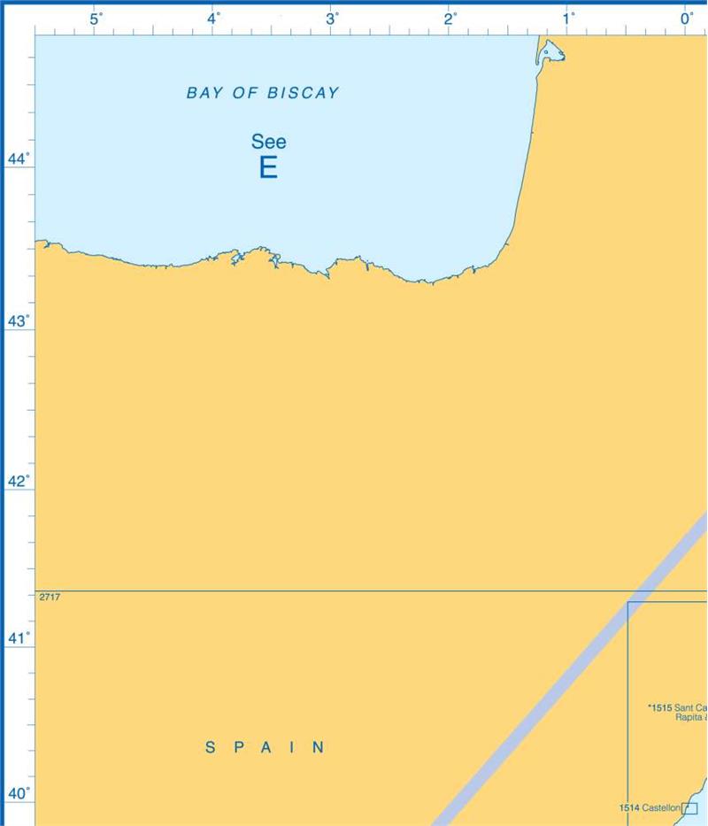 Admiralty Charts Western Mediterranean Sea E1 55-3