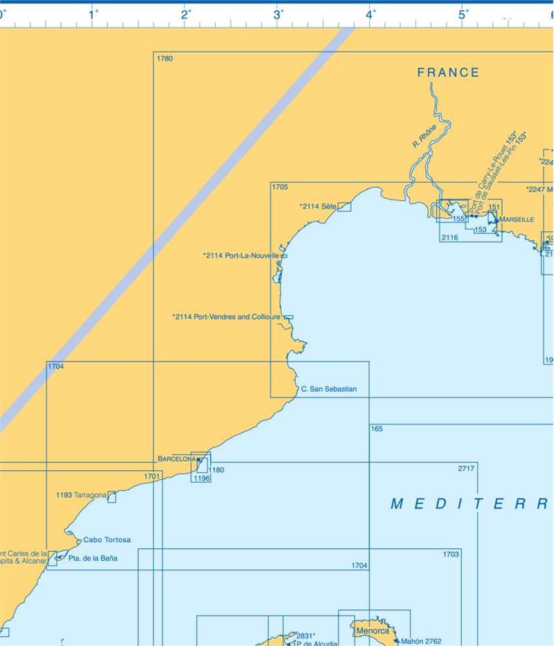 Admiralty Charts - Western Mediterranean Sea E1 55 OutdoorGB