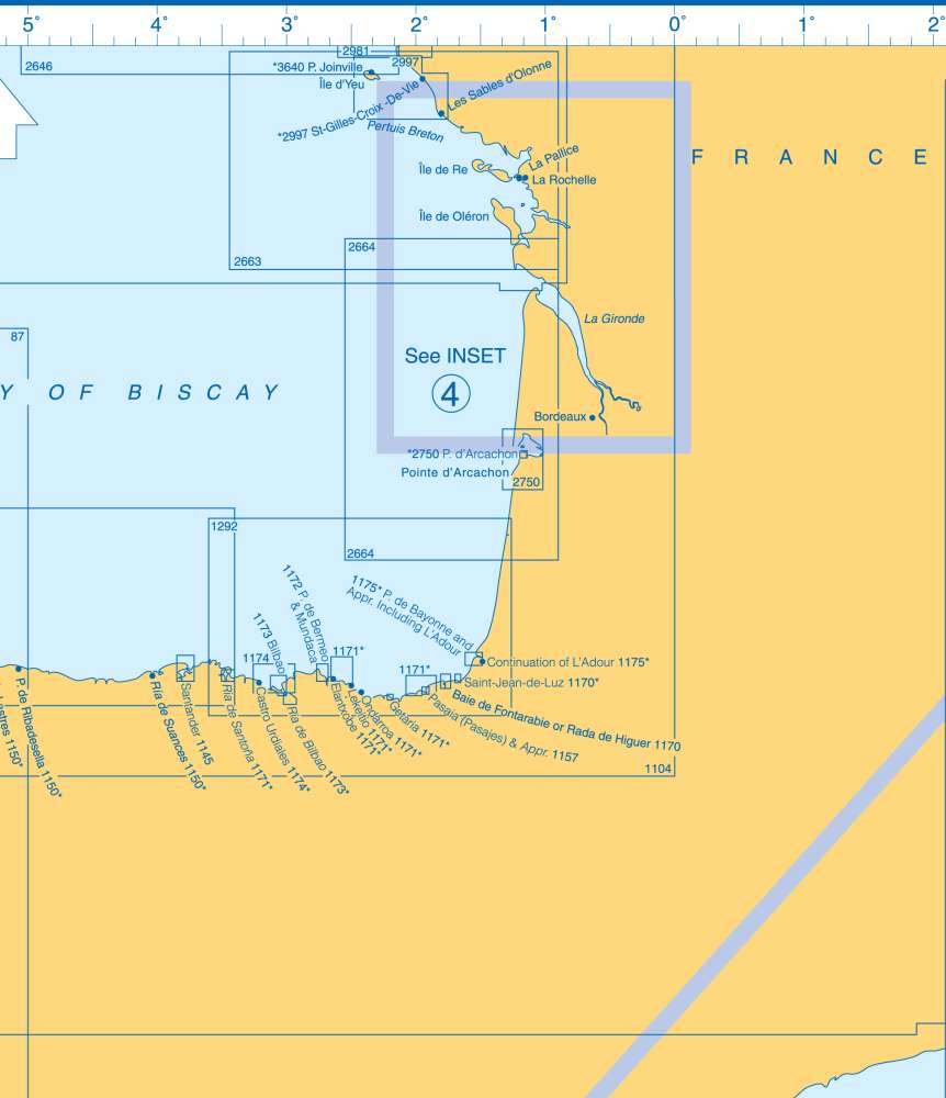 Admiralty Charts Bay of Biscay - Liberian Peninsula - Morocco - Islas ...