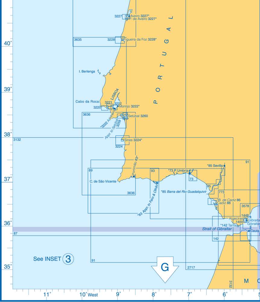 Admiralty Charts Bay of Biscay - Liberian Peninsula - Morocco - Islas ...