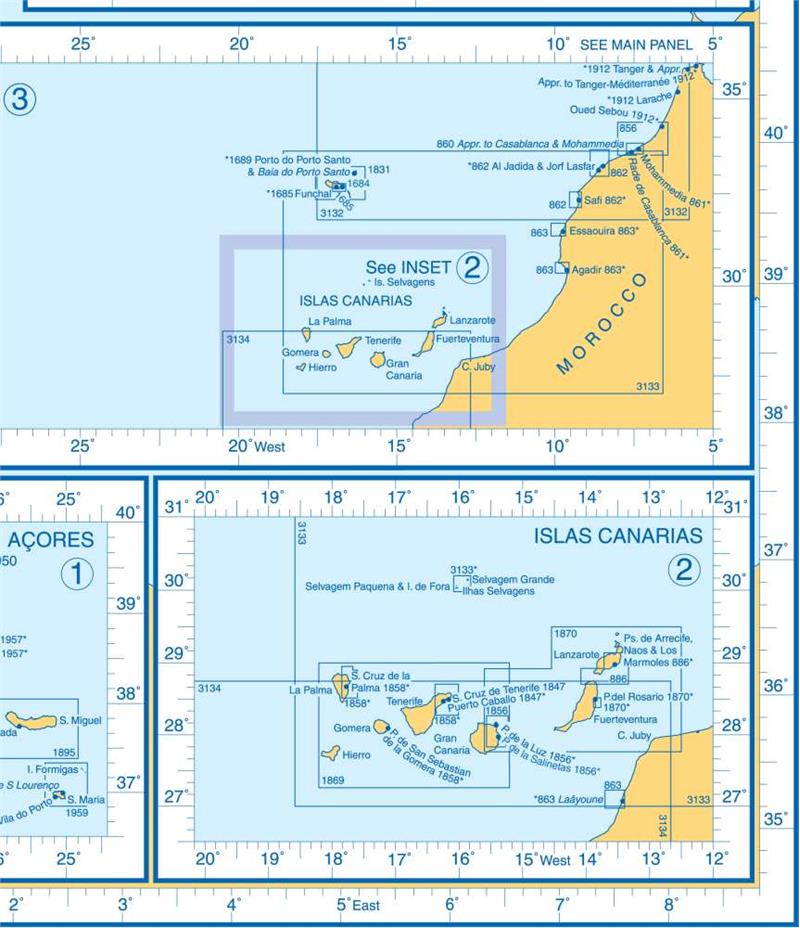 Admiralty Charts Bay of Biscay - Liberian Peninsula - Morocco - Islas ...