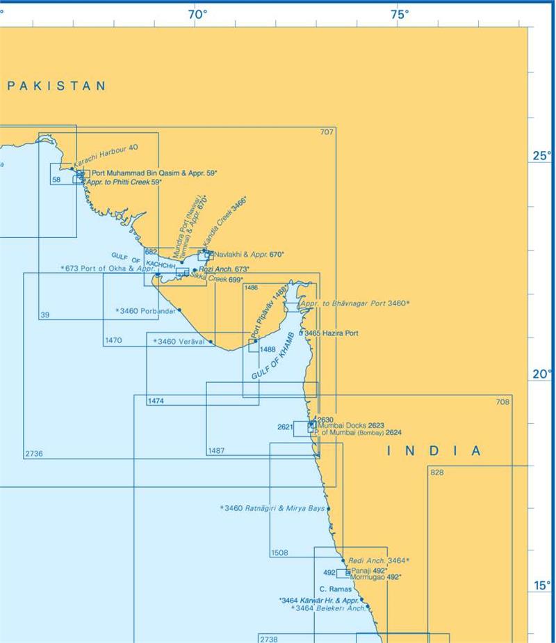 Admiralty Charts Arabian Sea H1 71-5