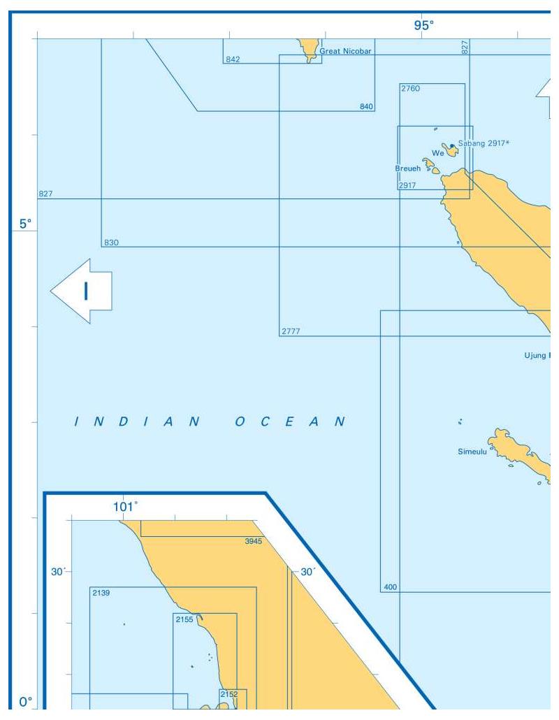 Admiralty Charts - Sumatera - Malacca Strait - Cocos - Keeling ...