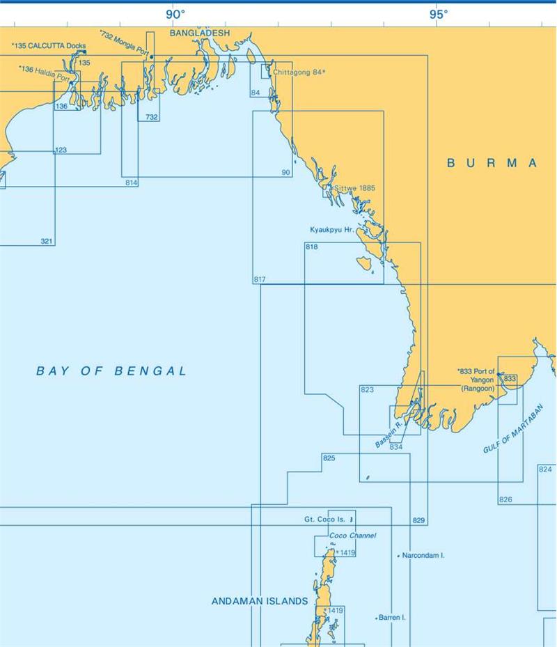 Admiralty Charts - Bay of Bengal I 77 OutdoorGB