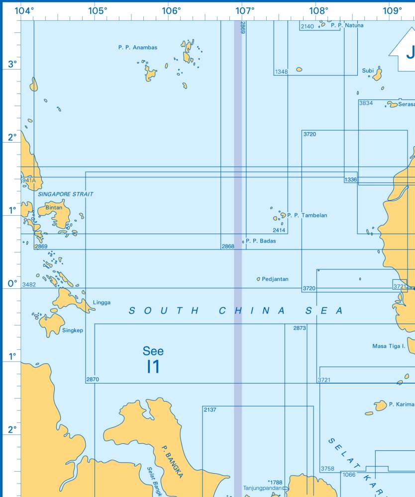 Admiralty Charts - Borneo and Jawa J1 85