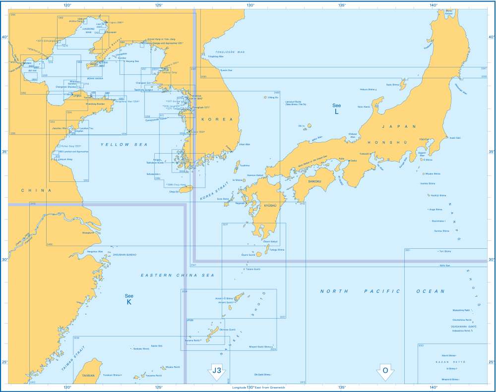 Admiralty Charts North East China West Korea Nansei Shoto Nanpo