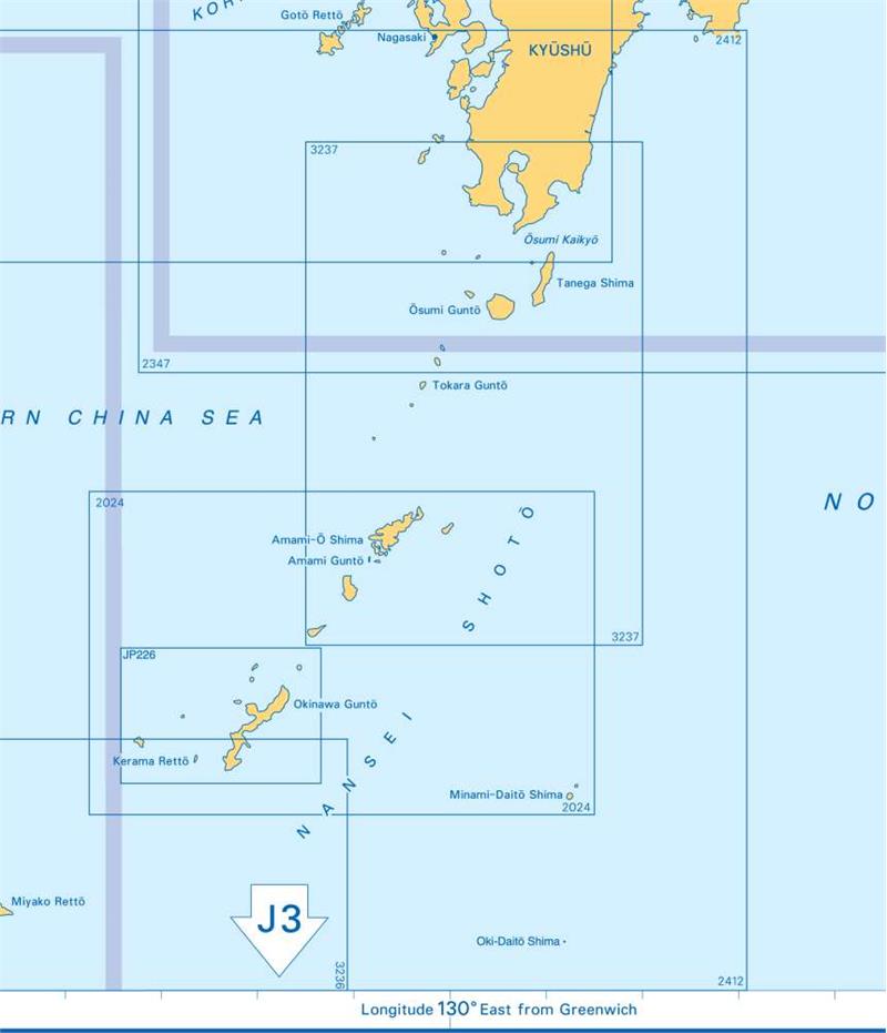 Admiralty Charts - North-East China - West Korea - Nansei Shoto - Nanpo ...