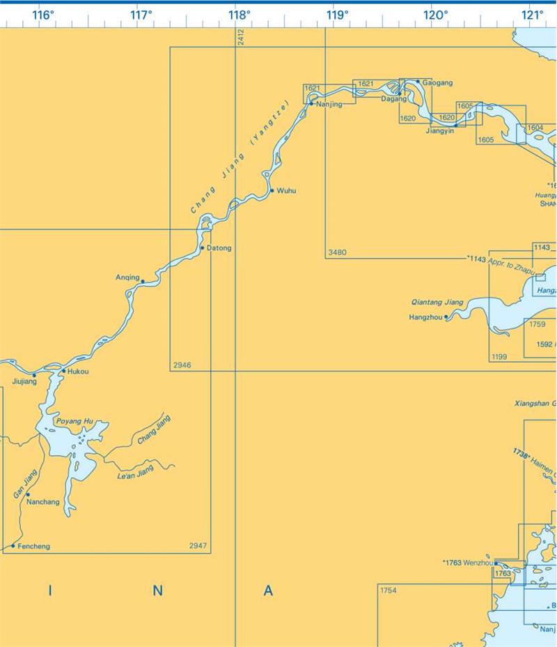 Admiralty Charts South-East China, Chang Jiang And Taiwan K 93-4