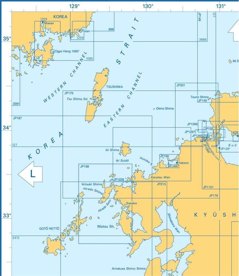 Admiralty Charts South-West Japan And Sea Of Okhotsk L1 99-3