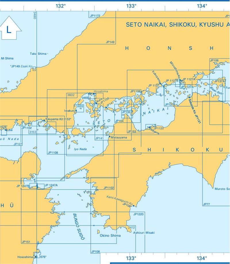 Admiralty Charts South-West Japan And Sea Of Okhotsk L1 99-4