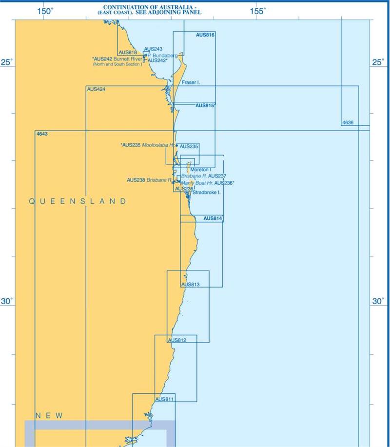 Admiralty Charts East Coast Of Australia M1 103-5