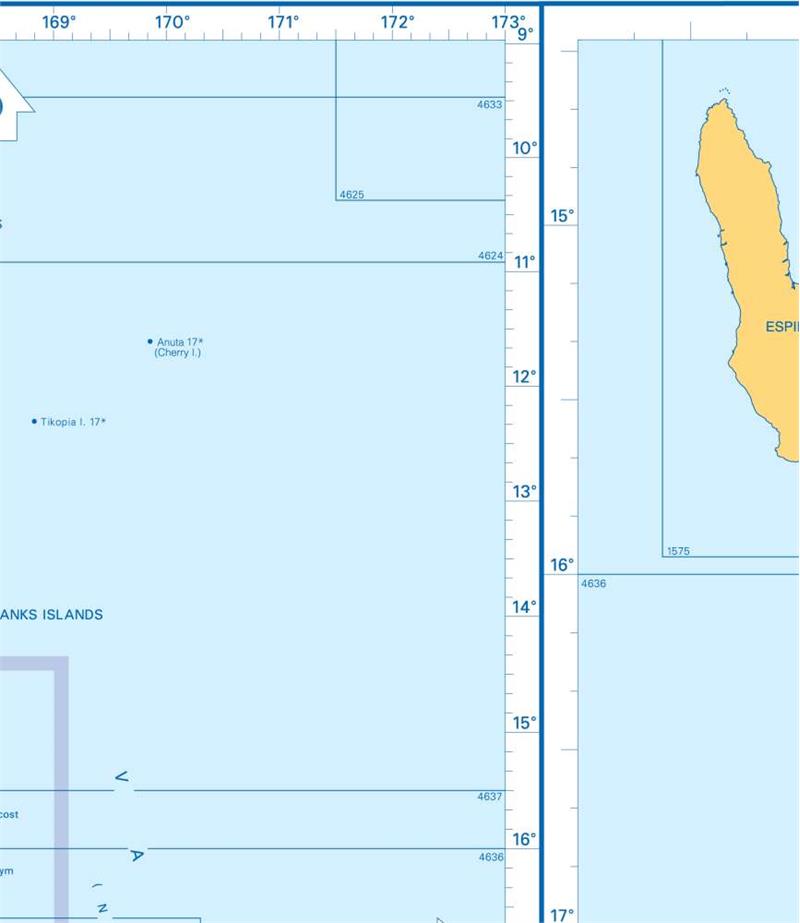 Admiralty Charts Nouvelle-Caledonie, Vanuatu  (New Hebrides) and Santa Cruz Island N1 109-4