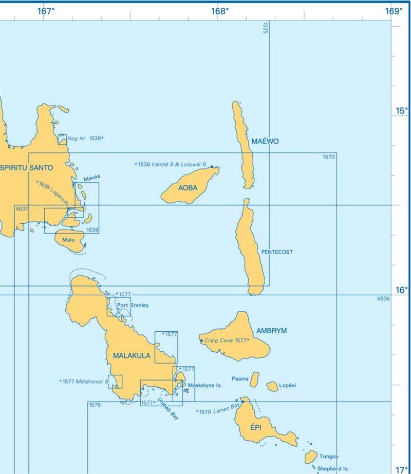 Admiralty Charts - Nouvelle-Caledonie - Vanuatu - New Hebrides - Santa ...