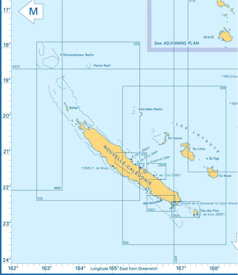 Admiralty Charts - Nouvelle-Caledonie - Vanuatu - New Hebrides - Santa ...