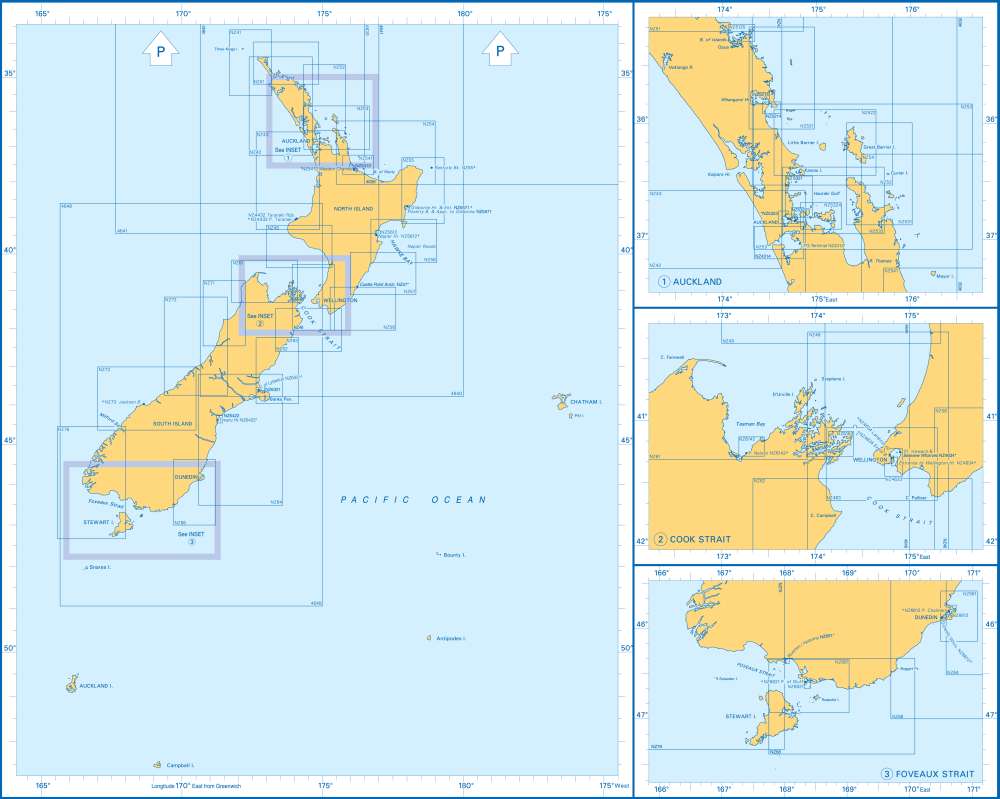 Admiralty Charts - New Zealand N 107