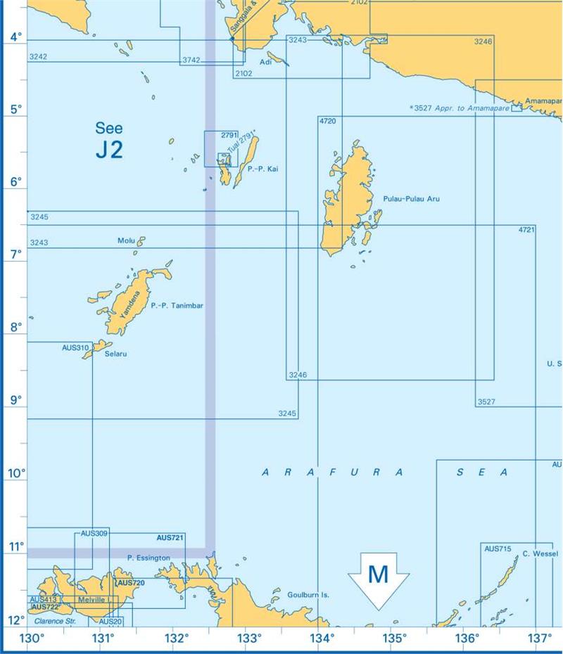 Admiralty Charts - Papua New Guinea - Irian Jaya - Adjacent Islands O1 ...