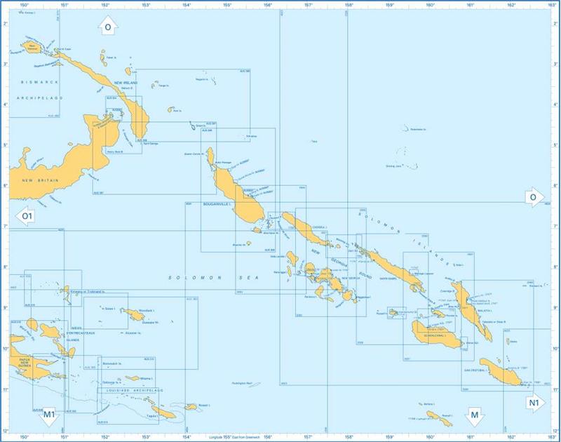 Admiralty Charts Solomon Islands, Louisiade Archipelago And Bismarck Archipelago O2 115-1