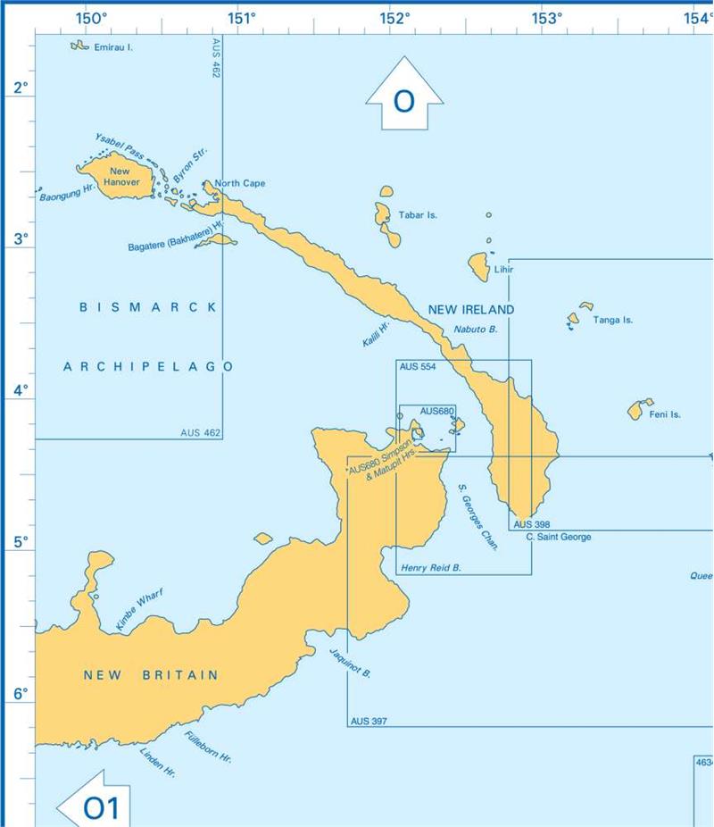 Admiralty Charts Solomon Islands, Louisiade Archipelago And Bismarck Archipelago O2 115-3