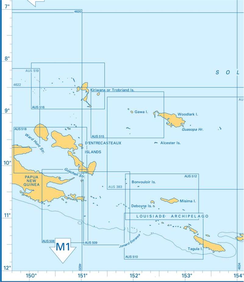 Admiralty Charts - Solomon Islands - Louisiade Archipelago - Bismarck ...