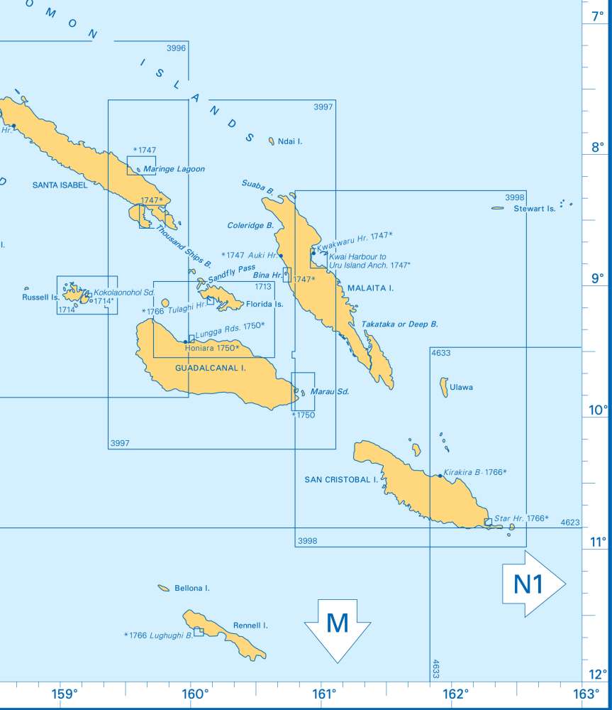 Admiralty Charts - Solomon Islands - Louisiade Archipelago - Bismarck ...