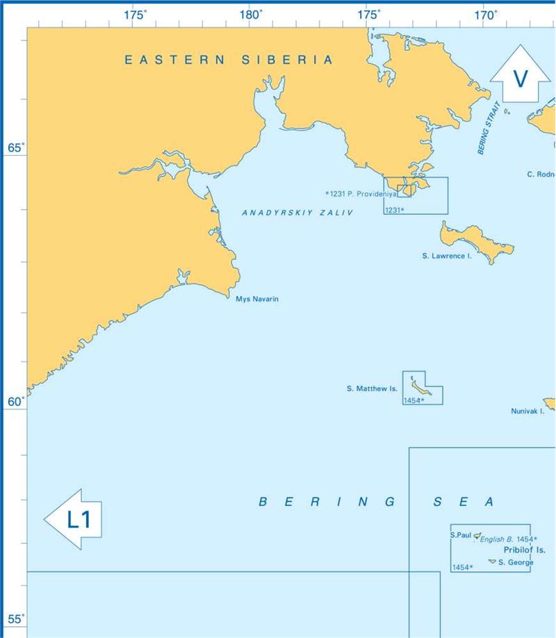 Admiralty Charts Bering Sea And North Pacific Ocean Q 121-3