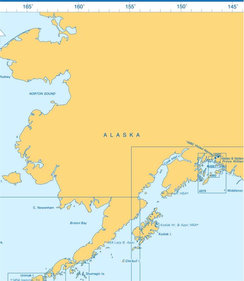 Admiralty Charts Bering Sea And North Pacific Ocean Q 121-4