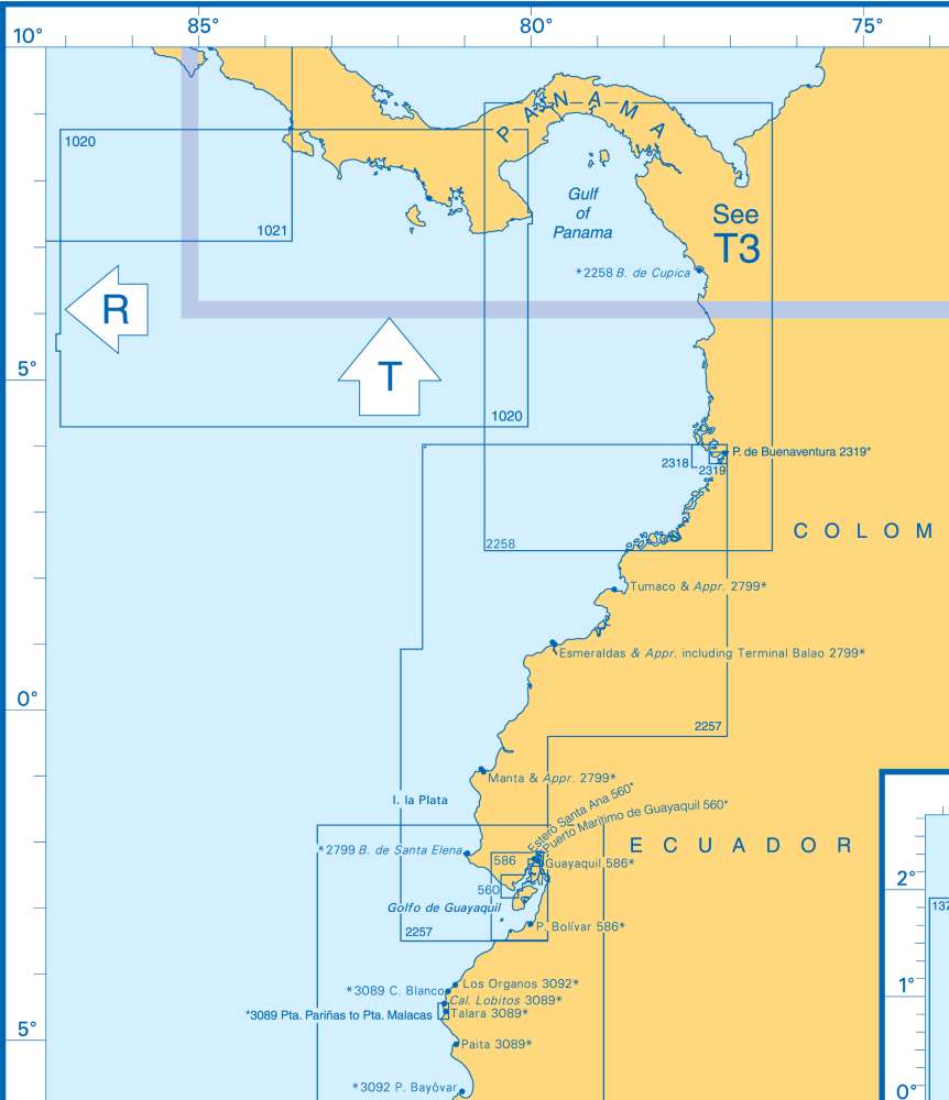 Admiralty Charts - Gulf of Panama to Bahia San Pedro - Chile ...