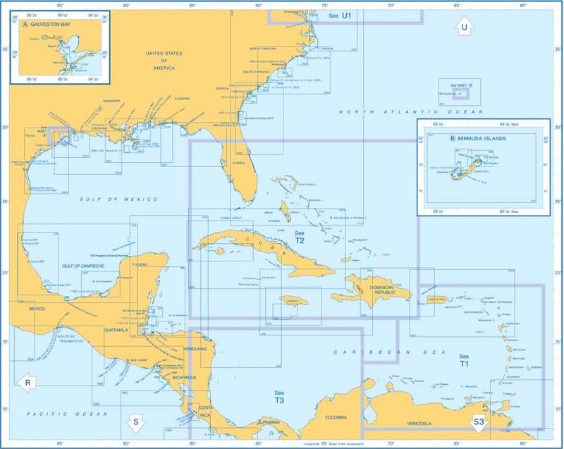 Admiralty Charts West Indies And Central America And Bermuda Islands T 135-1