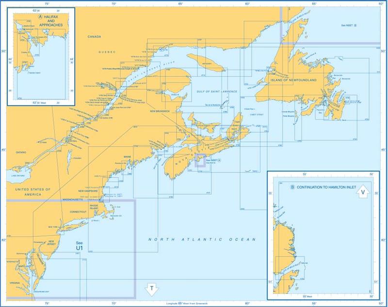 Admiralty Charts - East Coast of North America and Chesapeake Bay to ...