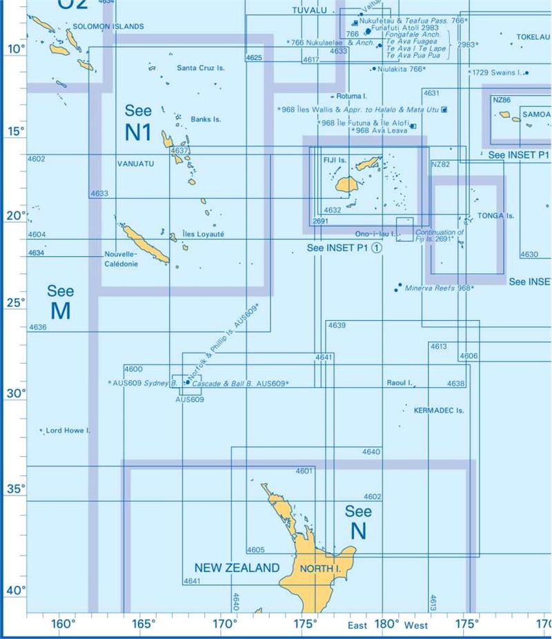 Admiralty Charts - Central Pacific Islands P 117 OutdoorGB