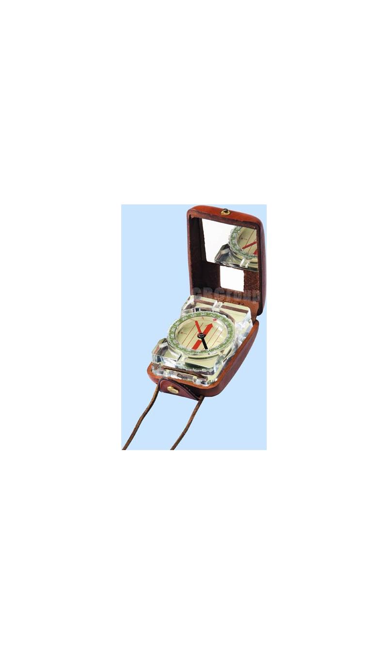 Barigo Model 16 Acrylic Navigation Compass And Sighting Mirror In Leather Case-1