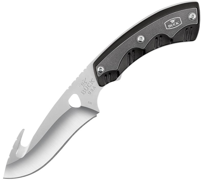 Buck Open Season Black Skinner Fixed Blade Knife with Gut Hook-1