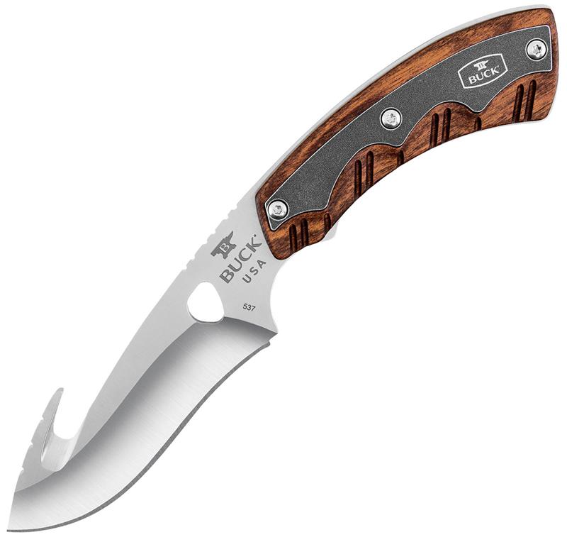 Buck Open Season Rosewood Skinner Fixed Blade Knife with Gut Hook-1