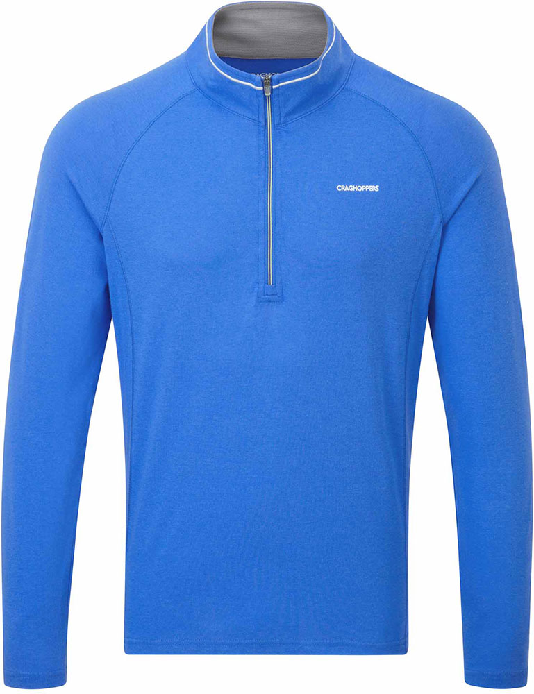 Craghoppers Mens NosiLife Felix Long Sleeved Zip Neck Top