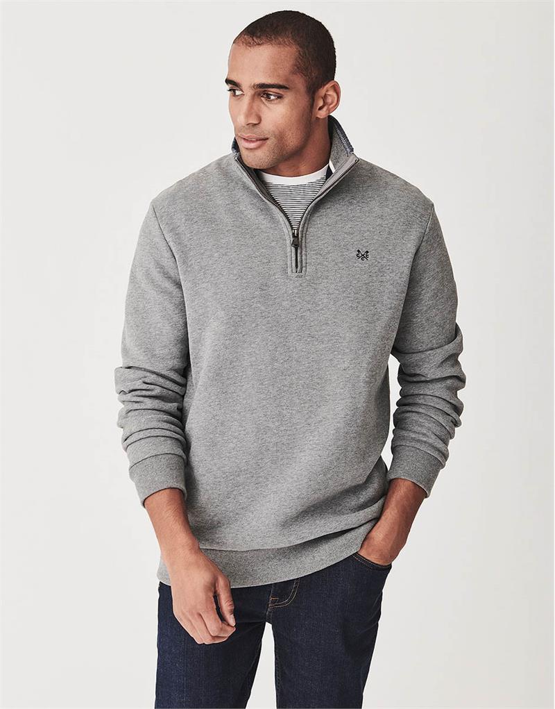 Crew Clothing Mens Classic Half Zip Sweatshirt-2